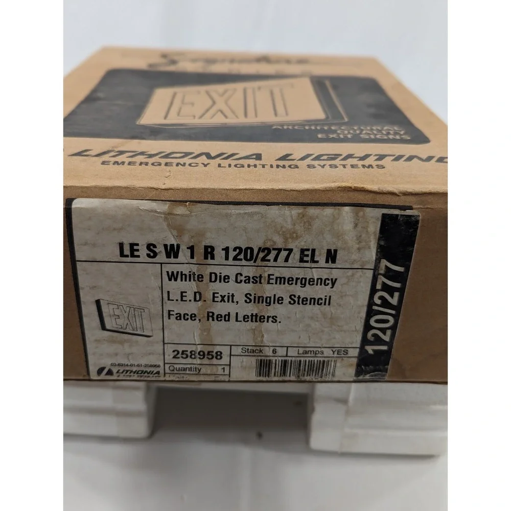 Lithonia LRP 1 GC 120/277 EL N PNL Red Letter Face